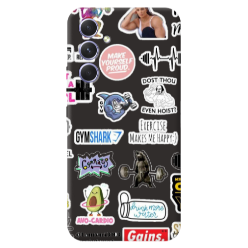 Samsung A56 Mixed up 2 Black Colored Silicone TPU Θήκη