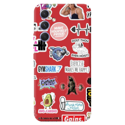 Samsung A56 Mixed up 2 Red Colored Silicone TPU Θήκη