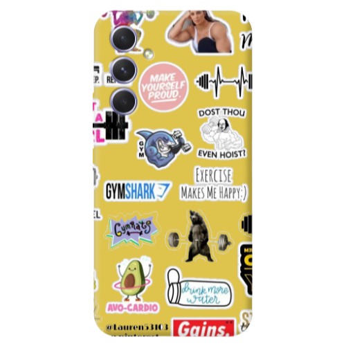 Samsung A56 Mixed up 2 Yellow Colored Silicone TPU Θήκη