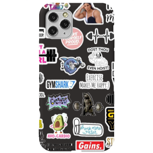 Apple iPhone 11 Pro Mixed up 2 Black Colored Silicone TPU Θήκη