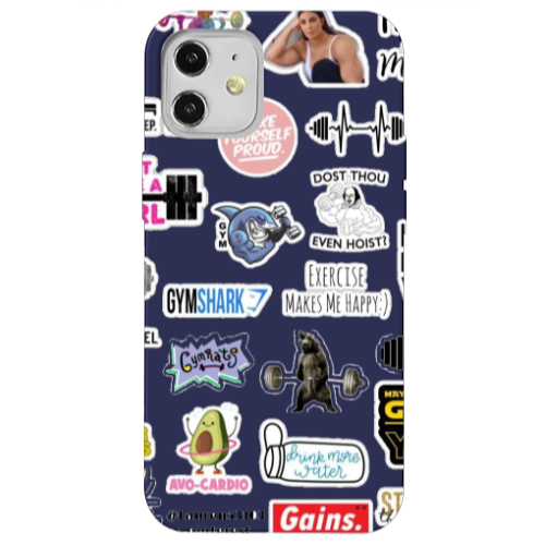 Apple iPhone 12 Mixed up 2 Dark blue Colored Silicone TPU Θήκη