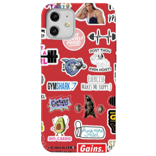 Apple iPhone 12 Mixed up 2 Red Colored Silicone TPU Θήκη