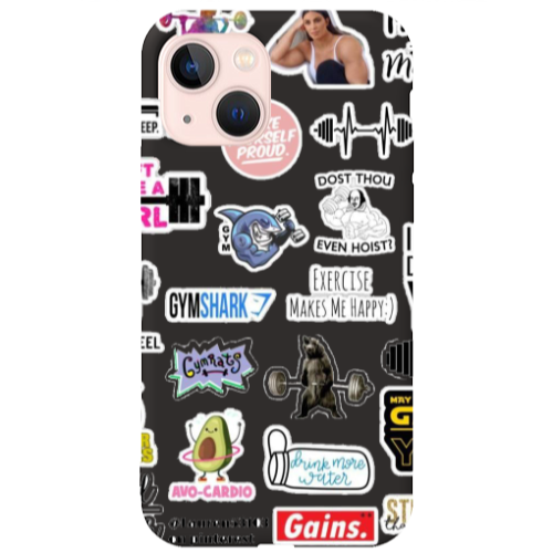 Apple iPhone 13 Mixed up 2 Black Colored Silicone TPU Θήκη