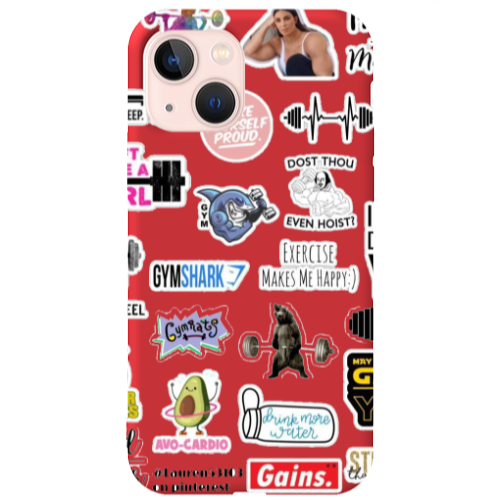 Apple iPhone 13 Mixed up 2 Red Colored Silicone TPU Θήκη