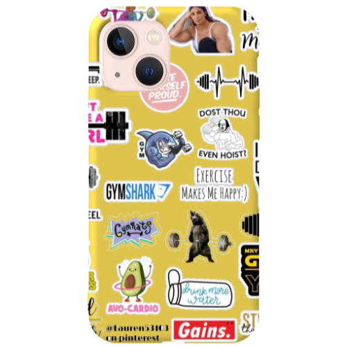 Apple iPhone 13 Mixed up 2 Yellow Colored Silicone TPU Θήκη