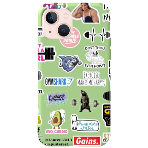 Apple iPhone 13 Mixed up 2 Light Green Colored Silicone TPU Θήκη