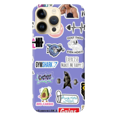 Apple iPhone 13 Pro Max Mixed up 2 Purple Colored Silicone TPU Θήκη