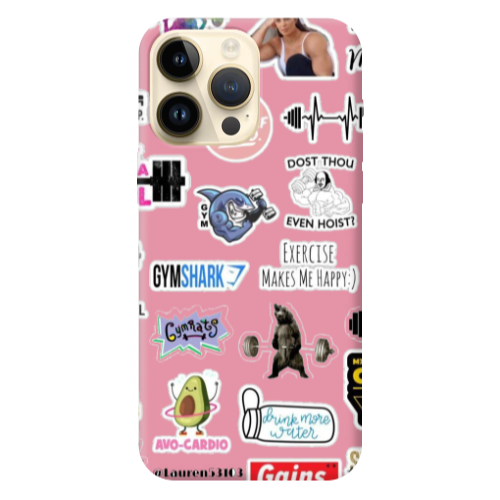 Apple iPhone 13 Pro Max Mixed up 2 Pink Colored Silicone TPU Θήκη