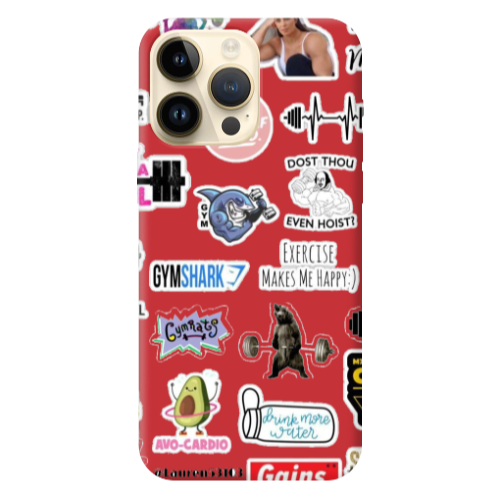 Apple iPhone 13 Pro Max Mixed up 2 Red Colored Silicone TPU Θήκη