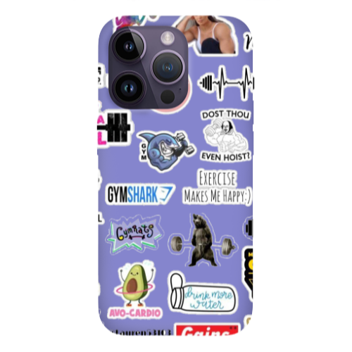 Apple iPhone 14 Pro  Mixed up 2 Purple Colored Silicone TPU Θήκη