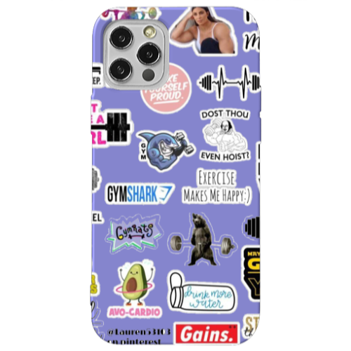 Apple iPhone 12 Pro Mixed up 2 Purple Colored Silicone TPU Θήκη