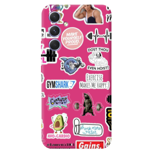 Samsung A54 Mixed up 2 Fuchsia Colored Silicone TPU Θήκη