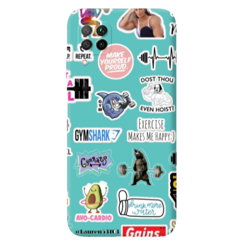 Huawei P40 Lite Mixed up 2 Turquoise Colored Silicone TPU Θήκη