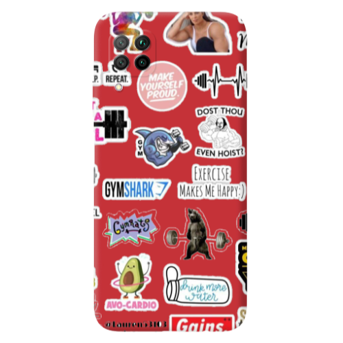 Huawei P40 Lite Mixed up 2 Red Colored Silicone TPU Θήκη