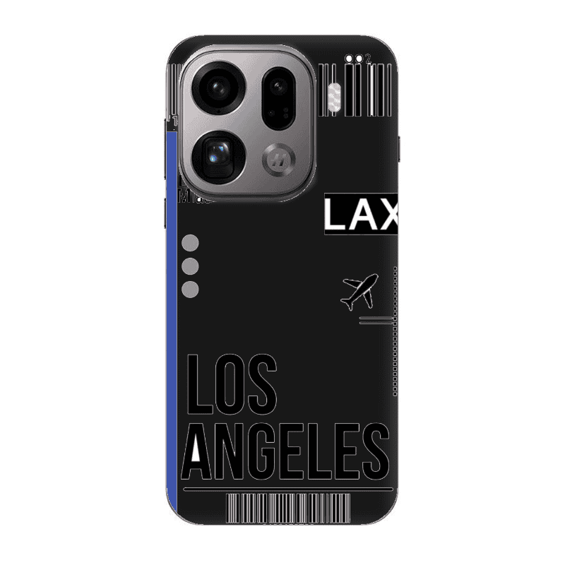 Oppo Find X9 Pro Los angeles Black Colored Silicone TPU Θήκη