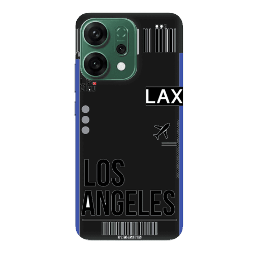 Oppo RENO 14 Los angeles Black Colored Silicone TPU Θήκη