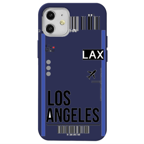Apple iPhone 12 Los angeles Dark blue Colored Silicone TPU Θήκη