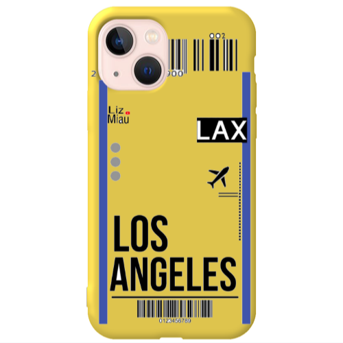 Apple iPhone 13 Los angeles Yellow Colored Silicone TPU Θήκη