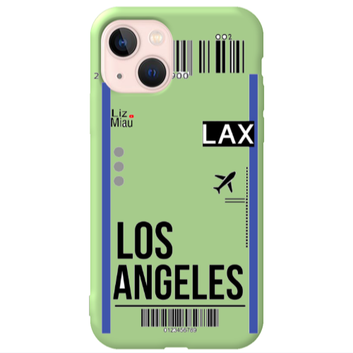Apple iPhone 13 Los angeles Light Green Colored Silicone TPU Θήκη