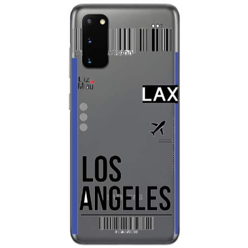 Samsung S20 Los angeles Transparent Silicone TPU Θήκη