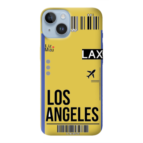 Apple iPhone 14 Plus Los angeles Yellow Colored Silicone TPU Θήκη