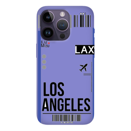 Apple iPhone 14 Pro  Los angeles Purple Colored Silicone TPU Θήκη