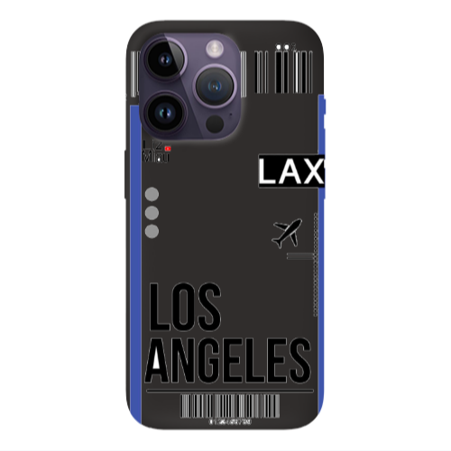 Apple iPhone 14 Pro  Los angeles Black Colored Silicone TPU Θήκη