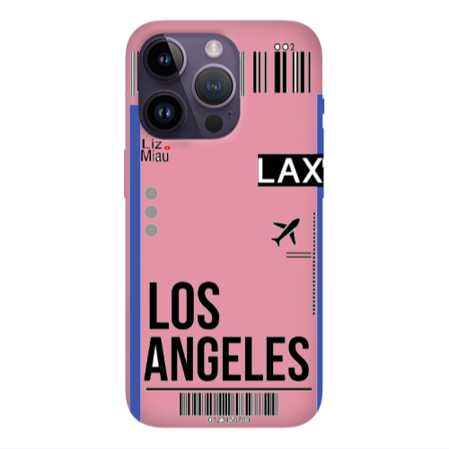 Apple iPhone 14 Pro Max Los angeles Pink Colored Silicone TPU Θήκη