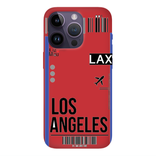 Apple iPhone 14 Pro Max Los angeles Red Colored Silicone TPU Θήκη