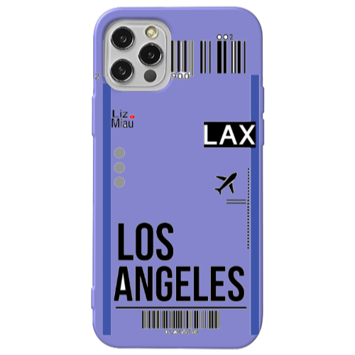 Apple iPhone 13 Pro Los angeles Purple Colored Silicone TPU Θήκη