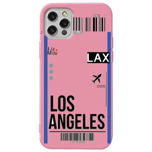 Apple iPhone 13 Pro Los angeles Pink Colored Silicone TPU Θήκη