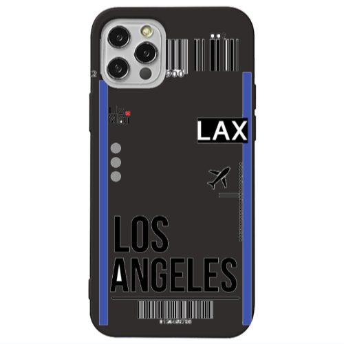 Apple iPhone 13 Pro Los angeles Black Colored Silicone TPU Θήκη