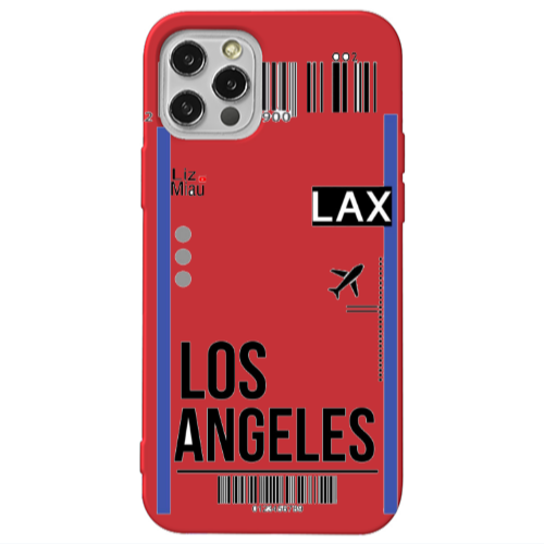 Apple iPhone 13 Pro Los angeles Red Colored Silicone TPU Θήκη