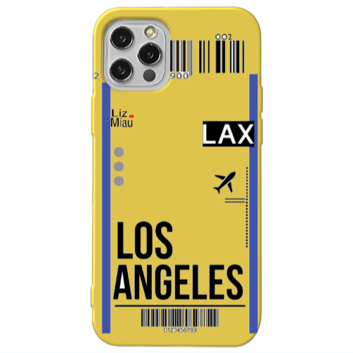 Apple iPhone 13 Pro Los angeles Yellow Colored Silicone TPU Θήκη