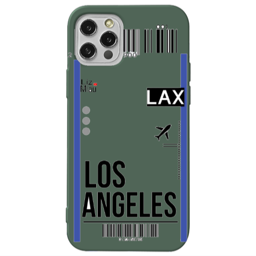 Apple iPhone 13 Pro Los angeles Dark Green Colored Silicone TPU Θήκη