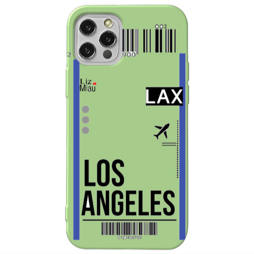 Apple iPhone 12 Pro Los angeles Light Green Colored Silicone TPU Θήκη