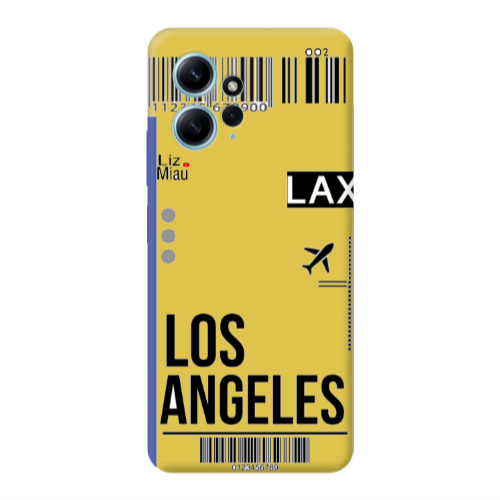 Xiaomi Redmi Note 12 4G Los angeles Yellow Colored Silicone TPU Θήκη