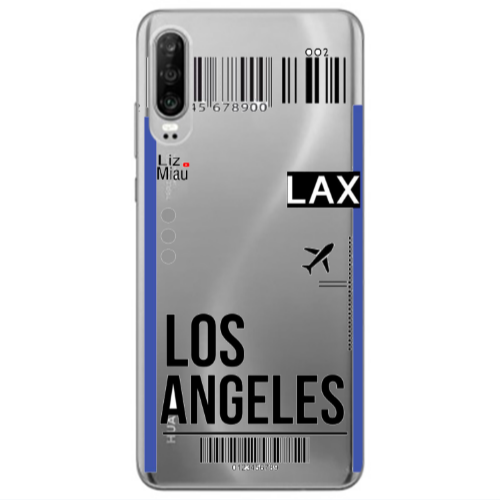 Huawei P30 Los angeles Transparent Silicone TPU Θήκη