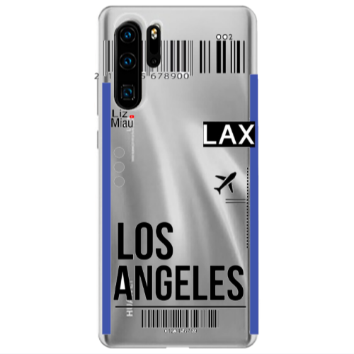 Huawei P30 Pro Los angeles Transparent Silicone TPU Θήκη