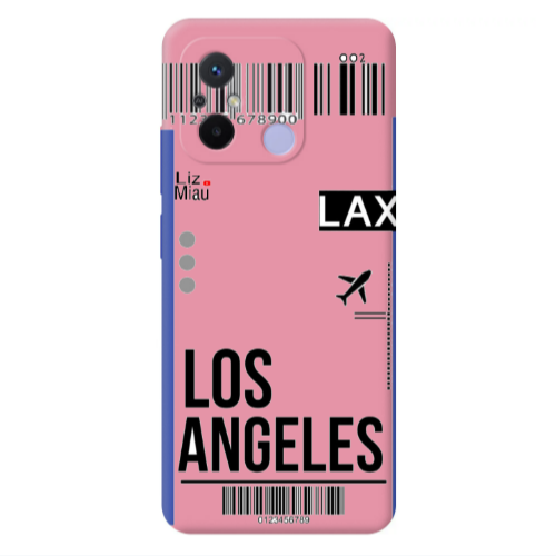 Xiaomi Redmi 12C Los angeles Pink Colored Silicone TPU Θήκη