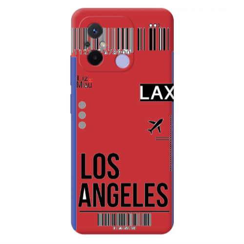 Xiaomi Redmi 12C Los angeles Red Colored Silicone TPU Θήκη