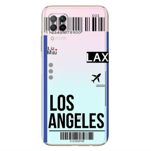 Huawei P40 Lite Los angeles Transparent Silicone TPU Θήκη