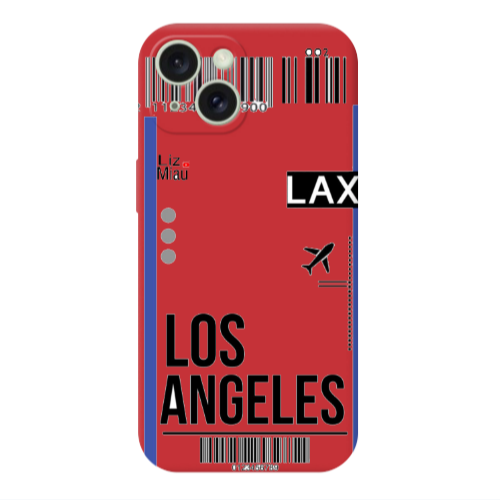Apple iPhone 15 Los angeles Red Colored Silicone TPU Θήκη