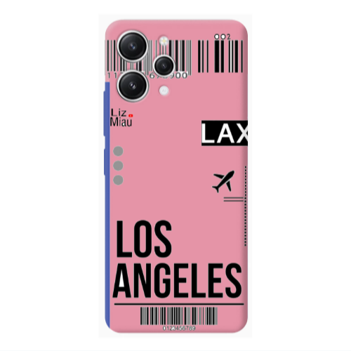 Xiaomi Redmi 12 Los angeles Pink Colored Silicone TPU Θήκη