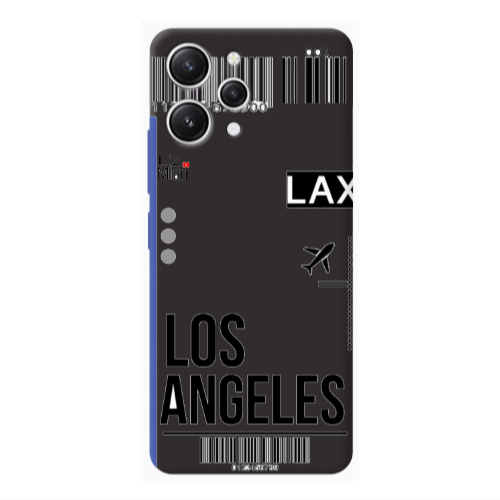 Xiaomi Redmi 12 Los angeles Black Colored Silicone TPU Θήκη