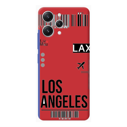Xiaomi Redmi 12 Los angeles Red Colored Silicone TPU Θήκη