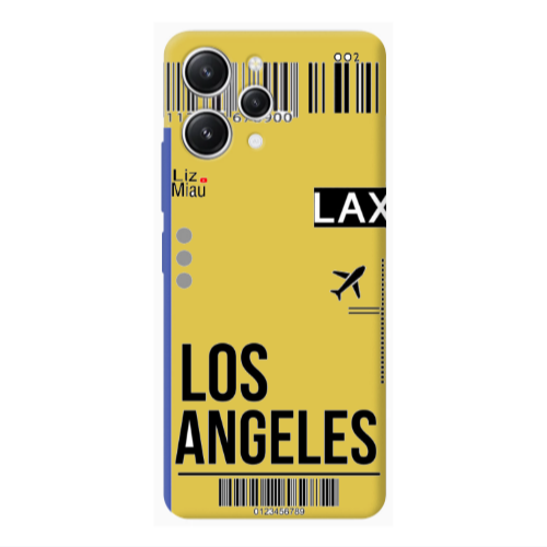 Xiaomi Redmi 12 Los angeles Yellow Colored Silicone TPU Θήκη