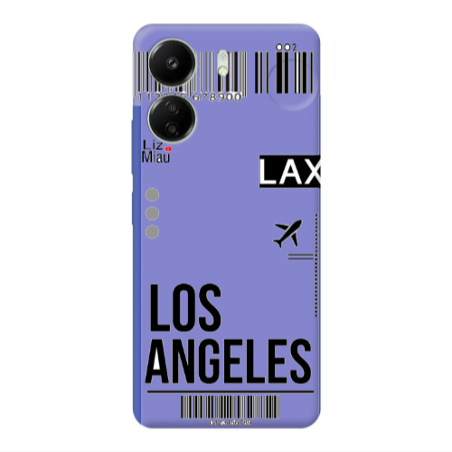 Xiaomi Redmi 13C Los angeles Purple Colored Silicone TPU Θήκη