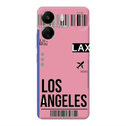 Xiaomi Redmi 13C Los angeles Pink Colored Silicone TPU Θήκη