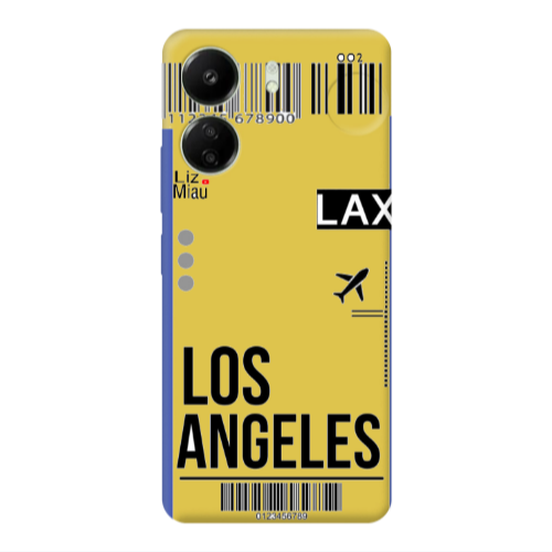 Xiaomi Redmi 13C Los angeles Yellow Colored Silicone TPU Θήκη